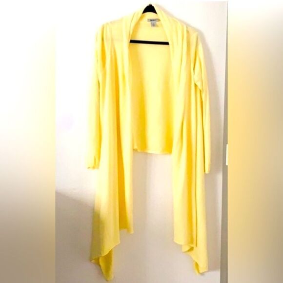 DKNY Open Front High-low Asymmetrical Cardigan Sweater Shrug - Picture 1 of 4